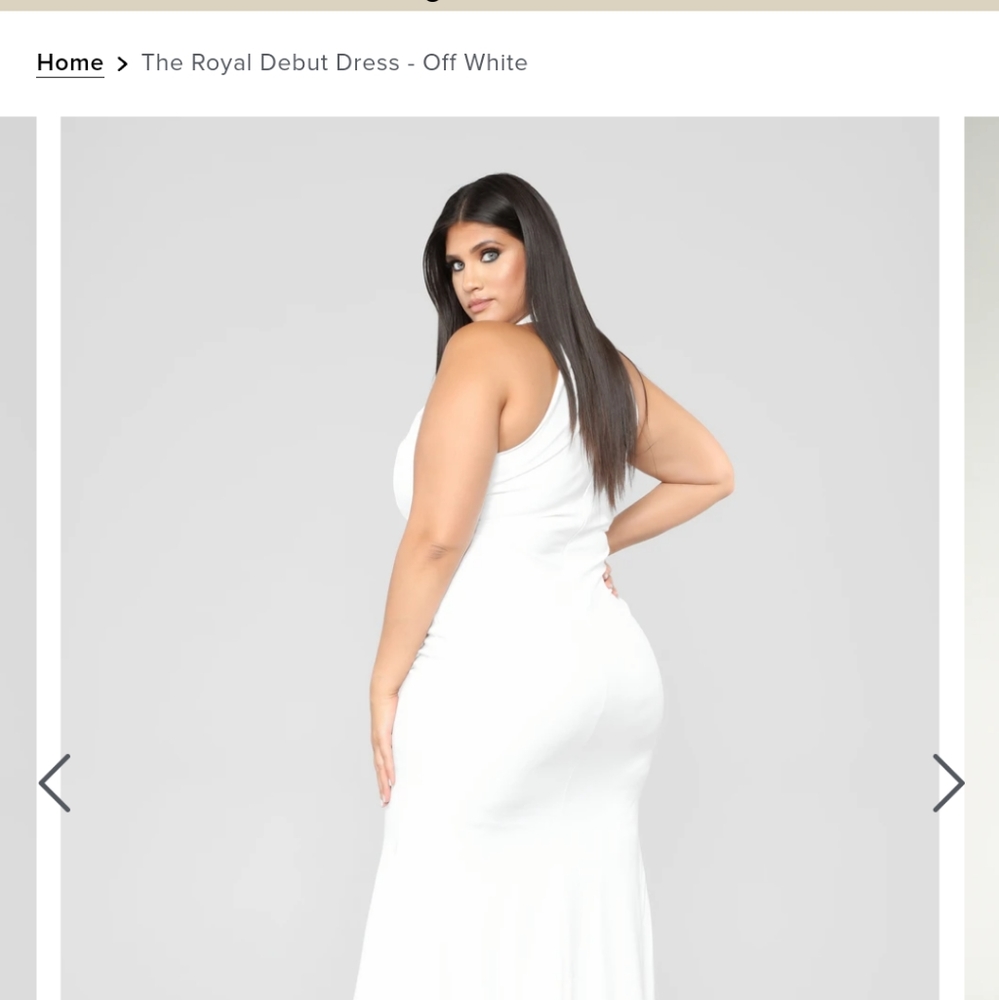 Fashion Nova ivory dress